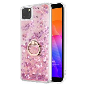 Microsonic Huawei Honor 9S Glitter Liquid Holder Pembe Cep Telefonu Kılıfı