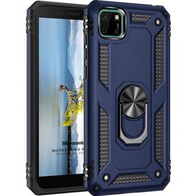 Microsonic Huawei Honor 9S Military Ring Holder Lacivert Cep Telefonu Kılıfı