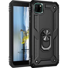 Microsonic Huawei Honor 9S Military Ring Holder Siyah Cep Telefonu Kılıfı