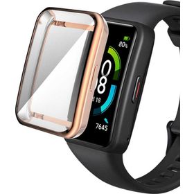 Microsonic Huawei Honor Band 6 360 Full Round Soft Silicone Rose Gold Kılıf