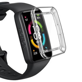 Microsonic Huawei Honor Band 6 360 Full Round Soft Silicone Şeffaf Cep Telefonu Kılıfı