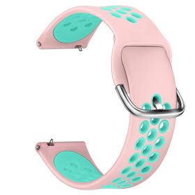 Microsonic Huawei Honor Watch Magic Rainbow Sport Band için Açık Pembe Turkuaz Kordon