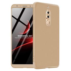 Microsonic Huawei Mate 10 Lite Double Dip 360 Protective Gold Kılıf