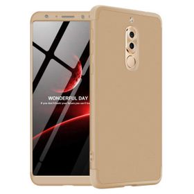 Microsonic Huawei Mate 10 Lite Double Dip 360 Protective Gold Kılıf