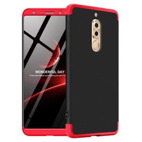 Microsonic Huawei Mate 10 Lite Double Dip 360 Protective Siyah Kırmızı Kılıf