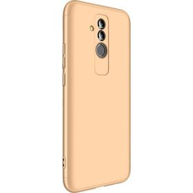 Microsonic Huawei Mate 20 Lite Double Dip 360 Protective Gold Kılıf