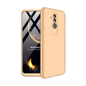 Microsonic Huawei Mate 20 Lite Double Dip 360 Protective Gold Kılıf