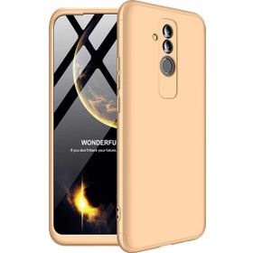 Microsonic Huawei Mate 20 Lite Double Dip 360 Protective Gold Kılıf