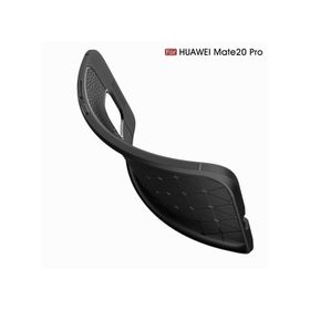 Microsonic Huawei Mate 20 Pro Deri Dokulu Silikon Lacivert Kılıf