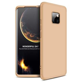 Microsonic Huawei Mate 20 Pro Double Dip 360 Protective Gold Kılıf