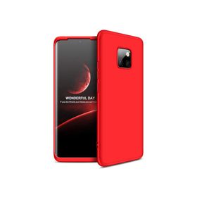 Microsonic Huawei Mate 20 Pro Double Dip 360 Protective Kırmızı Siyah Kılıf