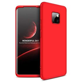 Microsonic Huawei Mate 20 Pro Double Dip 360 Protective Kırmızı Siyah Kılıf