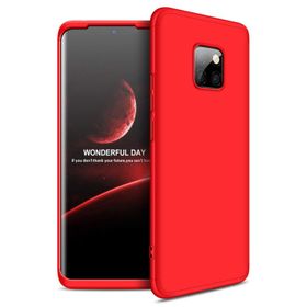 Microsonic Huawei Mate 20 Pro Double Dip 360 Protective Kırmızı Siyah Kılıf
