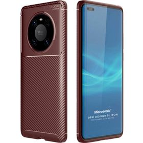 Microsonic Huawei Mate 40 Pro Legion Series Kahverengi Cep Telefonu Kılıfı
