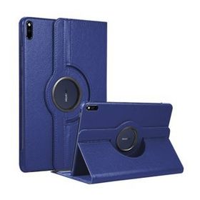 Microsonic Huawei MatePad 10.4 inç 360 Rotating Stand Deri Lacivert Tablet Kılıfı