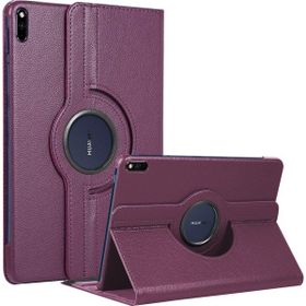 Microsonic Huawei MatePad 10.4 inç 360 Rotating Stand Deri Mor Tablet Kılıfı