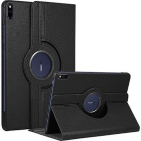Microsonic Huawei MatePad 10.4 inç 360 Rotating Stand Deri Siyah Tablet Kılıfı