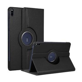 Microsonic Huawei MatePad 10.4 inç 360 Rotating Stand Deri Siyah Tablet Kılıfı