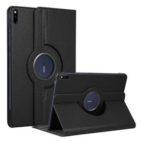 Microsonic Huawei MatePad 10.4 inç 360 Rotating Stand Deri Siyah Tablet Kılıfı