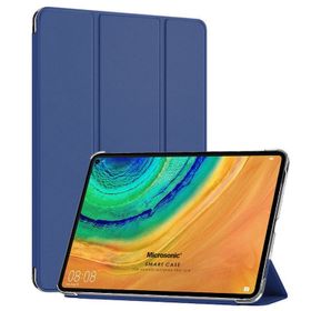 Microsonic Huawei Matepad 10.4 inç Slim Translucent Back Smart Cover Lacivert Tablet Kılıfı