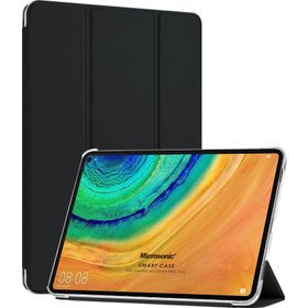 Microsonic Huawei Matepad 10.4 inç Slim Translucent Back Smart Cover Siyah Tablet Kılıfı