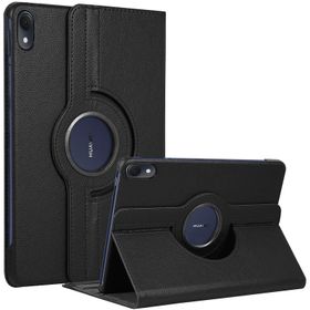 Microsonic Huawei MatePad 11 2023 360 Rotating Stand Deri Siyah Tablet Kılıfı