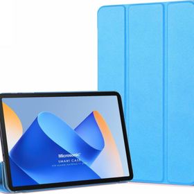 Microsonic Huawei Matepad 11 2023 Slim Translucent Back Smart Cover Mavi Tablet Kılıfı