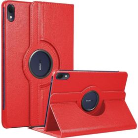 Microsonic Huawei Matepad Air 360 Rotating Stand Deri Kırmızı Tablet Kılıfı