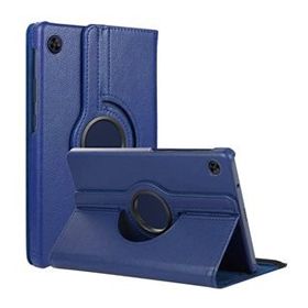 Microsonic Huawei MatePad T10 360 Rotating Stand Deri Lacivert Tablet Kılıfı