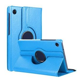 Microsonic Huawei MatePad T10 360 Rotating Stand Deri Mavi Tablet Kılıfı