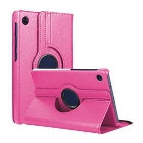 Microsonic Huawei MatePad T10 360 Rotating Stand Deri Pembe Tablet Kılıfı