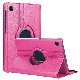 Microsonic Huawei MatePad T10 360 Rotating Stand Deri Pembe Tablet Kılıfı