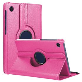 Microsonic Huawei MatePad T10 360 Rotating Stand Deri Pembe Tablet Kılıfı