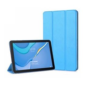 Microsonic Huawei MatePad T10 Slim Translucent Back Smart Cover Mavi Tablet Kılıfı