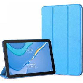 Microsonic Huawei MatePad T10 Slim Translucent Back Smart Cover Mavi Tablet Kılıfı