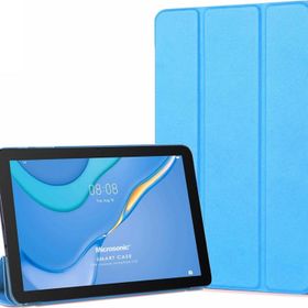 Microsonic Huawei MatePad T10 Slim Translucent Back Smart Cover Mavi Tablet Kılıfı