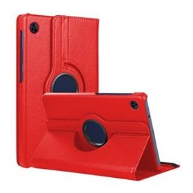 Microsonic Huawei MatePad T10S 360 Rotating Stand Deri Kırmızı Tablet Kılıfı