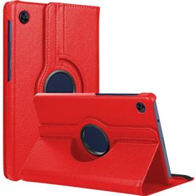 Microsonic Huawei MatePad T10S 360 Rotating Stand Deri Kırmızı Tablet Kılıfı