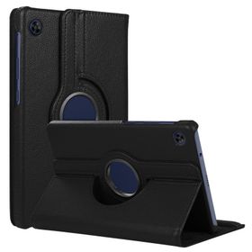 Microsonic Huawei MatePad T10S 360 Rotating Stand Deri Siyah Tablet Kılıfı