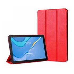 Microsonic Huawei MatePad T10S Slim Translucent Back Smart Cover Kırmızı Tablet Kılıfı