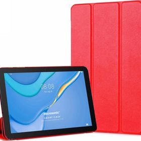 Microsonic Huawei MatePad T10S Slim Translucent Back Smart Cover Kırmızı Tablet Kılıfı
