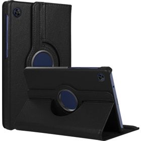 Microsonic Huawei MatePad T8 8 360 Rotating Stand Deri Siyah Tablet Kılıfı