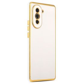 Microsonic Huawei Nova 10 Olive Plated Beyaz Cep Telefonu Kılıfı