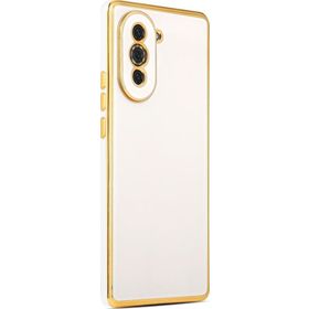 Microsonic Huawei Nova 10 Olive Plated Beyaz Cep Telefonu Kılıfı