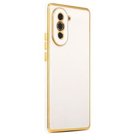 Microsonic Huawei Nova 10 Olive Plated Beyaz Cep Telefonu Kılıfı