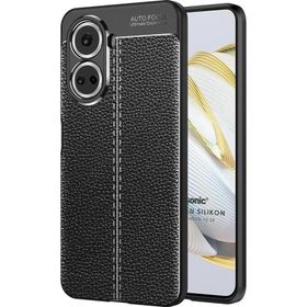 Microsonic Huawei Nova 10 SE Deri Dokulu Silikon Siyah Kılıf
