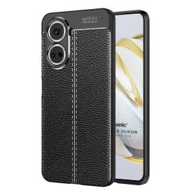 Microsonic Huawei Nova 10 SE Deri Dokulu Silikon Siyah Kılıf