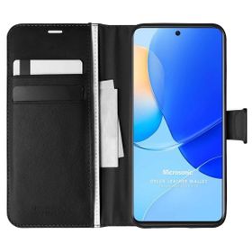 Microsonic Huawei Nova 9 SE Delux Leather Wallet Siyah Kılıf