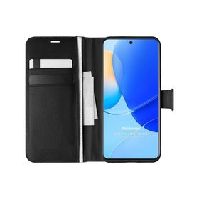 Microsonic Huawei Nova 9 SE Delux Leather Wallet Siyah Kılıf