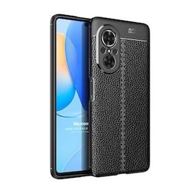 Microsonic Huawei Nova 9 SE Deri Dokulu Silikon Siyah Kılıf